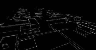 soyut mimari duvar kağıdı tasarımı, dijital konsept arkaplan