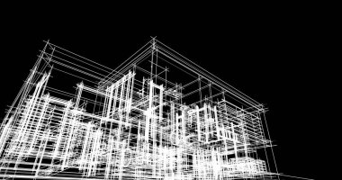 soyut mimari duvar kağıdı tasarımı, dijital konsept arkaplan