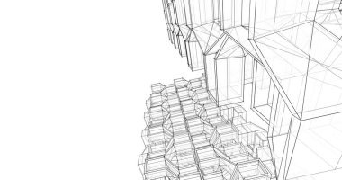 soyut mimari duvar kağıdı tasarımı, dijital konsept arkaplan