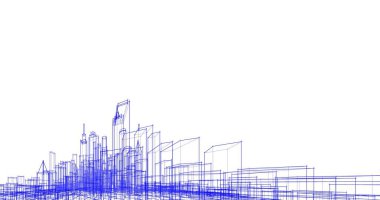 soyut mimari duvar kağıdı tasarımı, dijital konsept arkaplan