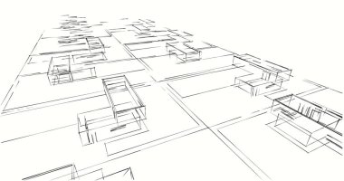 soyut mimari duvar kağıdı tasarımı, dijital konsept arkaplan