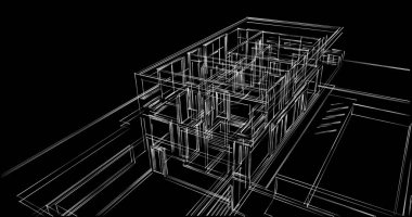 soyut mimari duvar kağıdı tasarımı, dijital konsept arkaplan