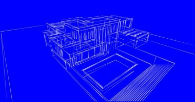 soyut mimari duvar kağıdı tasarımı, dijital konsept arkaplan