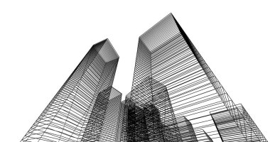 soyut mimari duvar kağıdı tasarımı, dijital konsept arkaplan