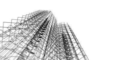 soyut mimari duvar kağıdı tasarımı, dijital konsept arkaplan