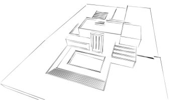 soyut mimari duvar kağıdı tasarımı, dijital konsept arkaplan