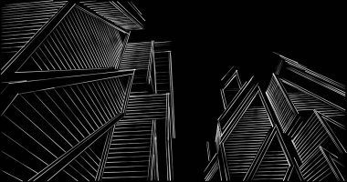 soyut mimari duvar kağıdı tasarımı, dijital konsept arkaplan