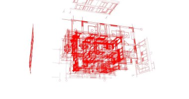 soyut mimari duvar kağıdı tasarımı, dijital konsept arkaplan