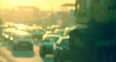 Bulanık şehir. Renkli soyut arkaplan