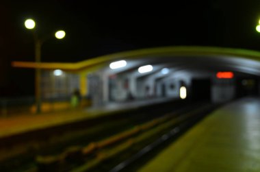 Bulanık soyut ışıklar gece şehrin arka planı