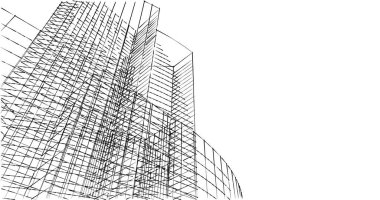 soyut mimari duvar kağıdı tasarımı, dijital konsept arkaplan