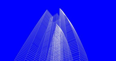 soyut mimari duvar kağıdı tasarımı, dijital konsept arkaplan