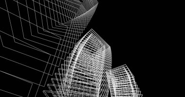 soyut mimari duvar kağıdı tasarımı, dijital konsept arkaplan