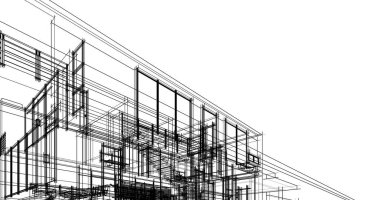 soyut mimari duvar kağıdı tasarımı, dijital konsept arkaplan