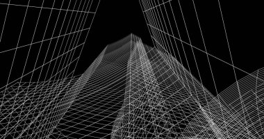 soyut mimari duvar kağıdı tasarımı, dijital konsept arkaplan