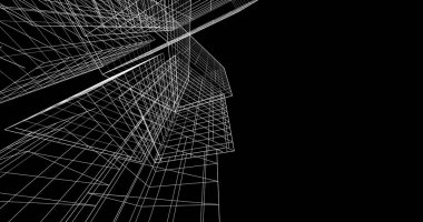 soyut mimari duvar kağıdı tasarımı, dijital konsept arkaplan