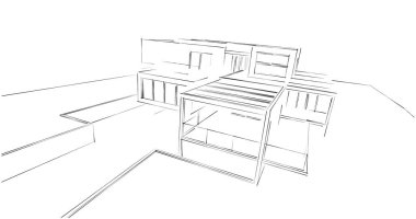 soyut mimari duvar kağıdı tasarımı, dijital konsept arkaplan