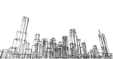 soyut mimari duvar kağıdı tasarımı, dijital konsept arkaplan