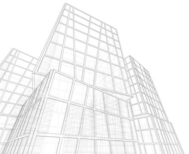 soyut mimari duvar kağıdı tasarımı, dijital konsept arkaplan