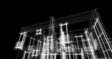 soyut mimari duvar kağıdı tasarımı, dijital konsept arkaplan