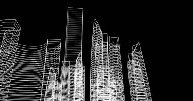 soyut mimari duvar kağıdı tasarımı, dijital konsept arkaplan