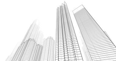 soyut mimari duvar kağıdı tasarımı, dijital konsept arkaplan