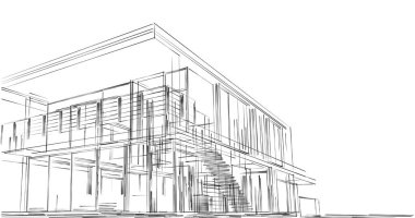 soyut mimari duvar kağıdı tasarımı, dijital konsept arkaplan