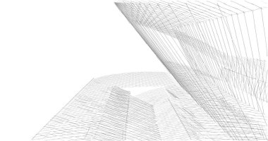 soyut mimari duvar kağıdı tasarımı, dijital konsept arkaplan