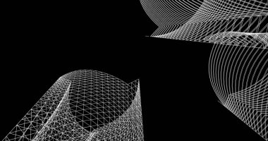 soyut mimari duvar kağıdı tasarımı, dijital konsept arkaplan