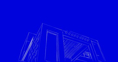 soyut mimari duvar kağıdı tasarımı, dijital konsept arkaplan