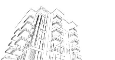 soyut mimari duvar kağıdı tasarımı, dijital konsept arkaplan