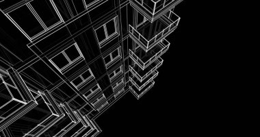 soyut mimari duvar kağıdı tasarımı, dijital konsept arkaplan