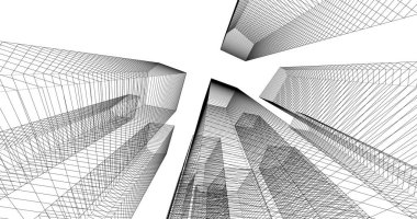 soyut mimari duvar kağıdı tasarımı, dijital konsept arkaplan