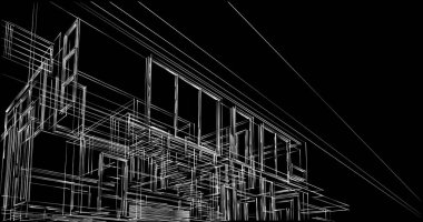 soyut mimari duvar kağıdı tasarımı, dijital konsept arkaplan