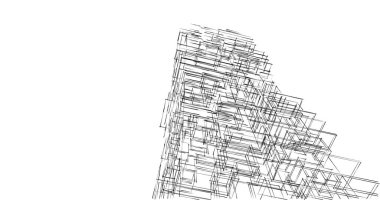 soyut mimari duvar kağıdı tasarımı, dijital konsept arkaplan