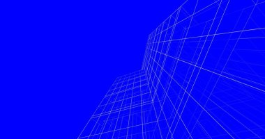 Mimari sanat konseptinde soyut çizgiler, minimum geometrik şekiller. 