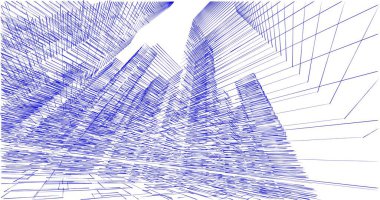 soyut mimari duvar kağıdı tasarımı, dijital konsept arkaplan