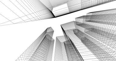 soyut mimari duvar kağıdı tasarımı, dijital konsept arkaplan