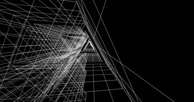 soyut mimari duvar kağıdı tasarımı, dijital konsept arkaplan