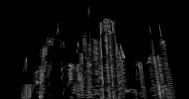 soyut mimari duvar kağıdı tasarımı, dijital konsept arkaplan