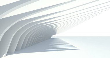 Mimari sanat konseptinde soyut çizgiler, minimum geometrik şekiller. 