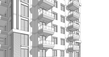 soyut mimari duvar kağıdı tasarımı, dijital konsept arkaplan