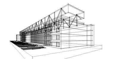 soyut mimari duvar kağıdı tasarımı, dijital konsept arkaplan