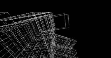 soyut mimari duvar kağıdı tasarımı, dijital konsept arkaplan