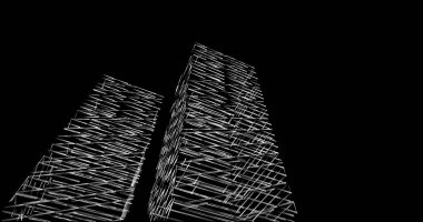 soyut mimari duvar kağıdı tasarımı, dijital konsept arkaplan