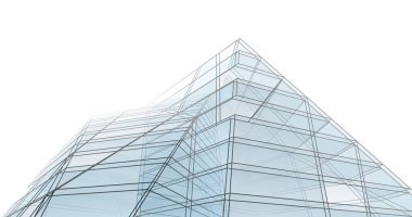 Mimari sanat konseptinde soyut çizgiler, minimum geometrik şekiller. 