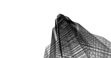 Mimari sanat konseptinde soyut çizgiler, minimum geometrik şekiller. 