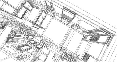 soyut mimari duvar kağıdı tasarımı, dijital konsept arkaplan