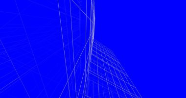 Mimari sanat konseptinde soyut çizgiler, minimum geometrik şekiller. 