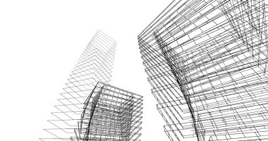 soyut mimari duvar kağıdı tasarımı, dijital konsept arkaplan